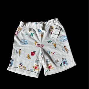 NWT Casual Shorts w/ playful school print